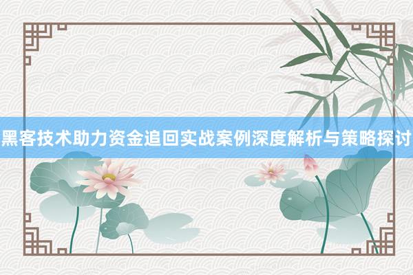 黑客技术助力资金追回实战案例深度解析与策略探讨